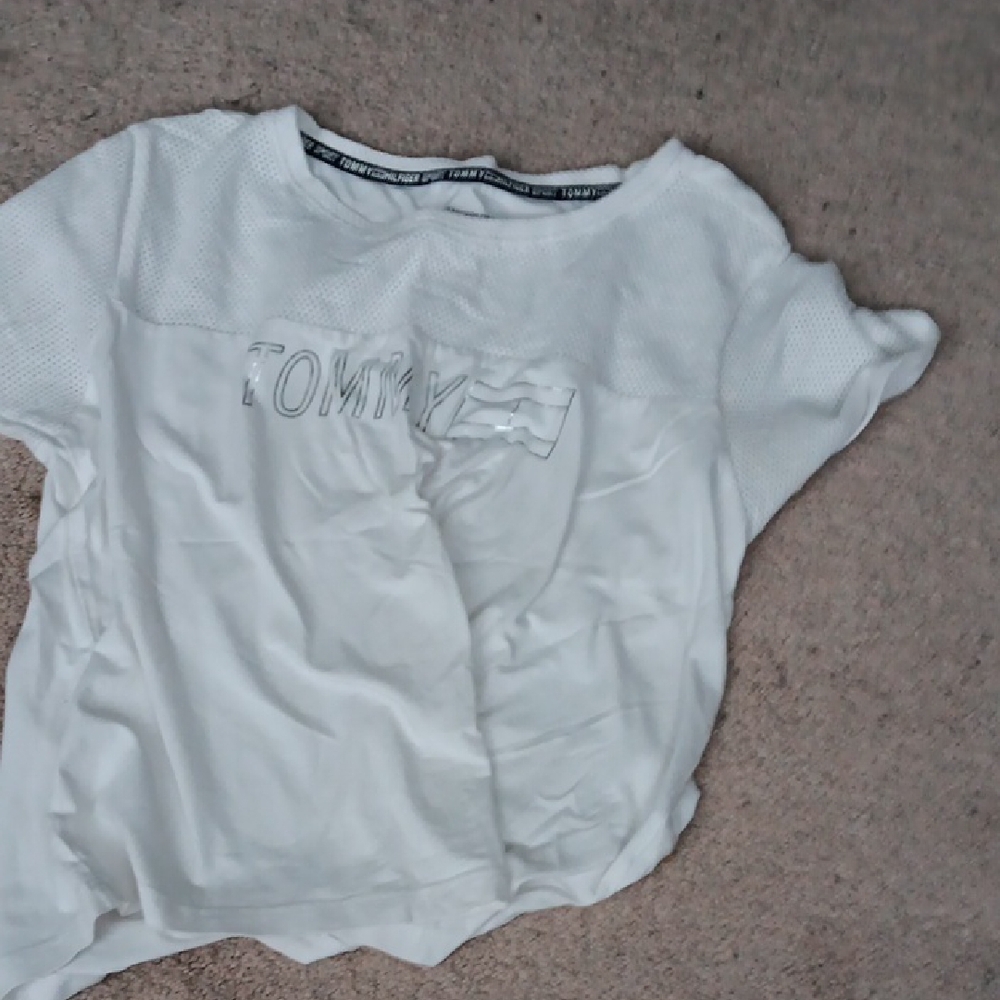 Tommy Hilfiger White Mesh T-Shirt